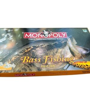 Monopoly Bass Fishing Edition Monopoly Parker Bros. Board Game USA Fish Lake